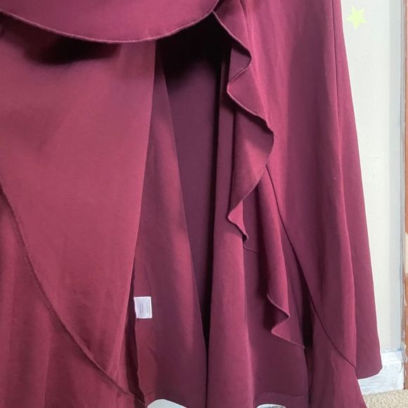 NWT Women Split Sleeveless Slim Fit Ruffle Long Dress Evening Dress - Picture 8 of 9